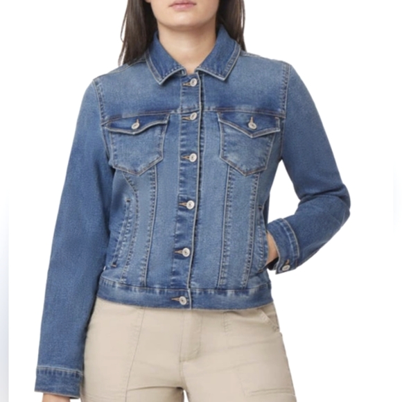 Curve Appeal Jackets & Blazers - Curve Appeal Women's Stretch Faded Blue Denim Jean Jacket XL